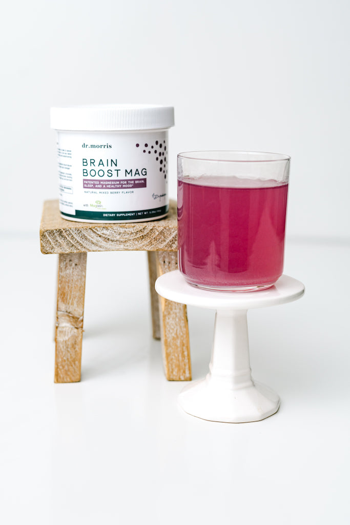 shop dr. morris brain boost mag mixed berry drink mix